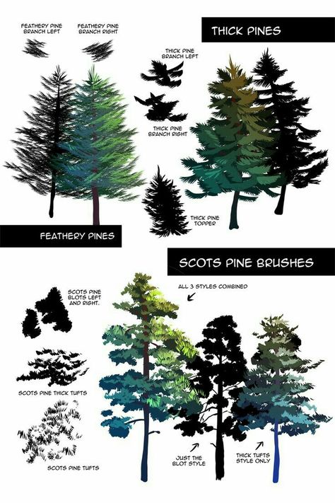 Draw Trees, Mcgee And Co, Manga Studio, Digital Painting Techniques, 수채화 그림, Nature Drawing, Beautiful Illustration, Graphic Style, Digital Painting Tutorials