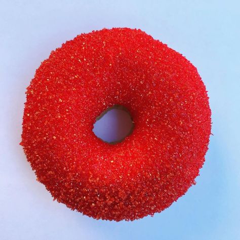 Red Donut Aesthetic, Herbalife Inspiration, Red Donut, Donut Pictures, Protein Donuts, Red Things, Red Icons, Radiant Red, Red Icons:)