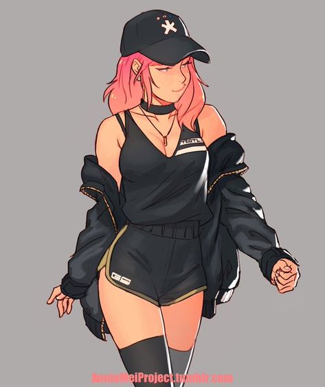 Rp Characters, Girl With Pink Hair, Sasuke Sakura, Poses References, Female Character Design, Character Design References, Art Anime, A Drawing, Girl Drawing