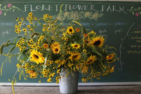 EBFF - great mix of yellows Blomme Rangskikkings, Types Of Sunflowers, Sunflower Arrangement, Sunflower Arrangements, Flower Farming, Shade Flowers, Flower Farmer, Sunflower Bouquets, Farm Photo