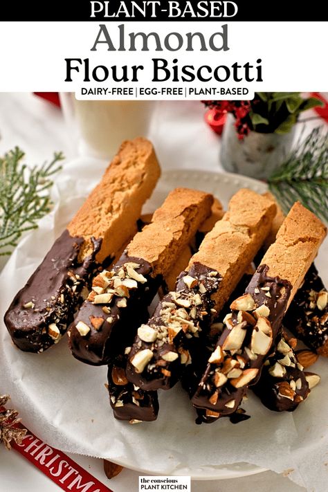 Almond Flour Biscotti Grain Free Biscotti, Almond Flour Biscotti Gluten Free, Gluten Free Biscotti Almond, Paleo Biscotti Recipe, Keto Biscotti Almond Flour, Almond Flour Sugar Free Recipes, Almond Flour Snacks, The Conscious Plant Kitchen, Gluten Free Almond Flour Recipes