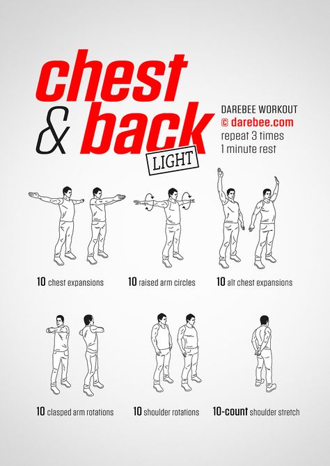 Chest & Back Workout Chest And Back Stretches, Chest Workout Warmup, Chest Workout Beginner, Back Warmup, Home Back Workout Men, Back And Chest Workout, Upper Back Workout, Chest Back Workout, Workout Warmup