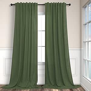 Olive Green Curtains, Curtain For Bedroom, Green Curtains, Drape Panel, Curtains Bedroom, Moss Green, Modern Rustic, Home Decor Furniture, Drapes Curtains