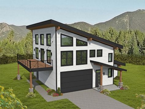 Ship Ladder, Sloped Roof, Loft Plan, Mountain House Plans, Garage Apartment, Traditional House Plan, Ground Level, Modern House Plan, Garage Plans