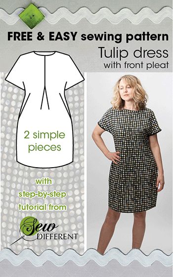 TULIP DRESS – Multi-size sewing pattern available on paper or to download Easy Sewing Patterns Free, Free Sewing Pattern, Sew Ins, Beginner Sewing Projects Easy, Tulip Dress, Easy To Sew, Top Sewing Pattern, Sewing Projects For Beginners, Easy Sewing Projects