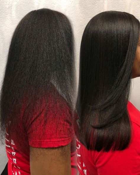 Short Wolf Haircut, Long Relaxed Hair, Healthy Relaxed Hair, Straightening Natural Hair, Silk Press Natural Hair, Fine Natural Hair, Natural Straight Hair, Wolf Haircut, Quick Natural Hair Styles