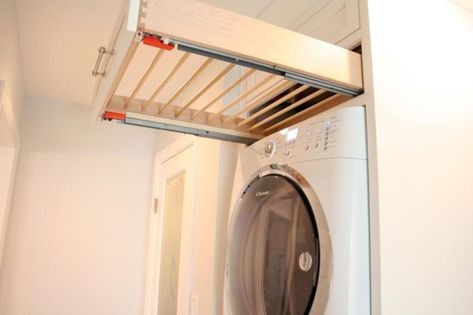 Drying rack design ideas that you can try 29 Washer Dryer Laundry Room, Kitchen Long, Laundry Room Hacks, Koti Diy, Room Storage Diy, Laundry Room Closet, Laundry Room Renovation, Laundry Design, Laundry Room Remodel