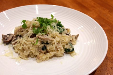 Duck series – Duck and mushroom risotto – Karen Really Likes Food Duck Recipes, Mushroom Risotto, Risotto Recipes, Poultry Recipes, Polenta, Couscous, Christmas Food, Side Dishes, Chicken Recipes