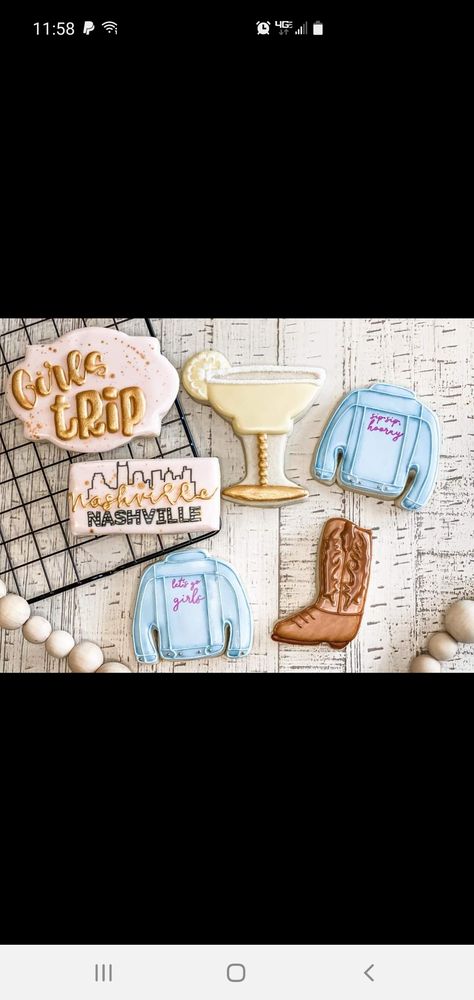 Nashville Cookies Decorated, Nashville Cookies, Cookies Decorated, Cute Cookies, Decorated Cookies, Sugar Cookies, Cookie Decorating, Nashville, Party Ideas