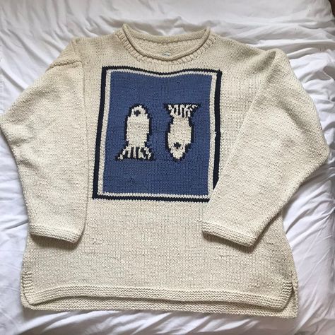 Look what I just found on Depop 🙌 https://depop.app.link/fjrrPyR6Aib Fish Knit Sweater, Fish Sweater, Depop Clothes, Knit Projects, Vintage Knitwear, Basic Sweaters, Cotton Jumper, Fashion Portfolio, Inspo Board