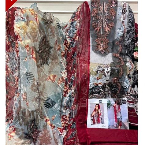 PRICE-- 750 /ONLY Top: Pure Cotton Print with multiple patches in neck and sleeves Bottam: cotton Dupatta: Silver chiffon #cityclosetkanpur #citycloset #citycloseindia #onlinepakistanisuit #pakistanipatchworksuit Cotton Dupatta, Pakistani Suits, Pure Cotton, Chiffon, India, Pure Products, Silver, Quick Saves