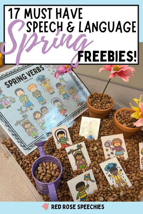 May Speech Therapy Activities, Speech Therapy Freebies, Idea Reels, Spring Speech Therapy Activities, Speech Therapy Free, Speech Therapy Themes, Preschool Slp, Speech Therapy Activities Language, Spring Speech Therapy