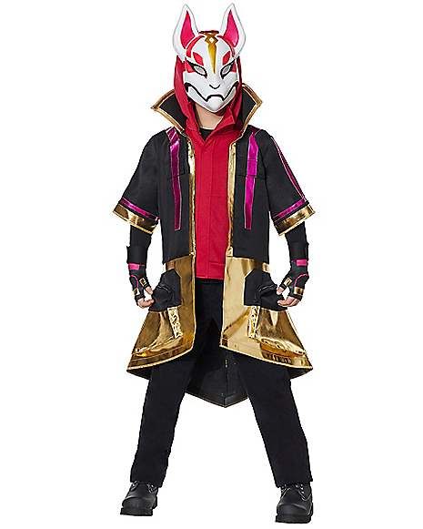 Boys Drift Costume - Fortnite - Spirithalloween.com Fortnite Halloween, Santa Costumes, Spirit Halloween Costumes, Lilo Und Stitch, Fortnite Game, Kitsune Mask, Video Game Cosplay, Santa Costume, Celebrity Halloween Costumes