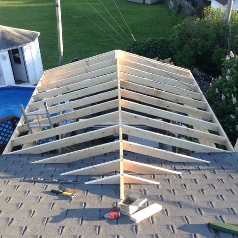 Porch Addition, Building A Porch, Porch Roof, Home Exterior Makeover, Gable Roof, Exterior Makeover, Patio Roof, Porch Design, Decks And Porches