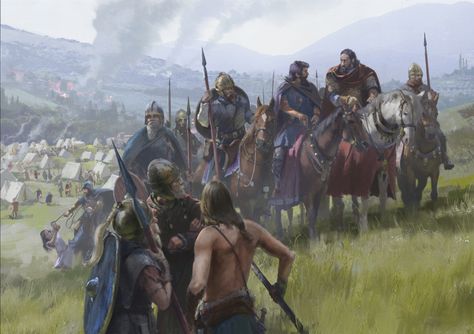 ArtStation - Visigoths, Vilius Petrauskas Visigoth Warrior, Gothic People, Germanic Tribes, History Magazine, Ancient Warfare, My Fantasy World, The Elder Scrolls, Viking Art, Historical Art