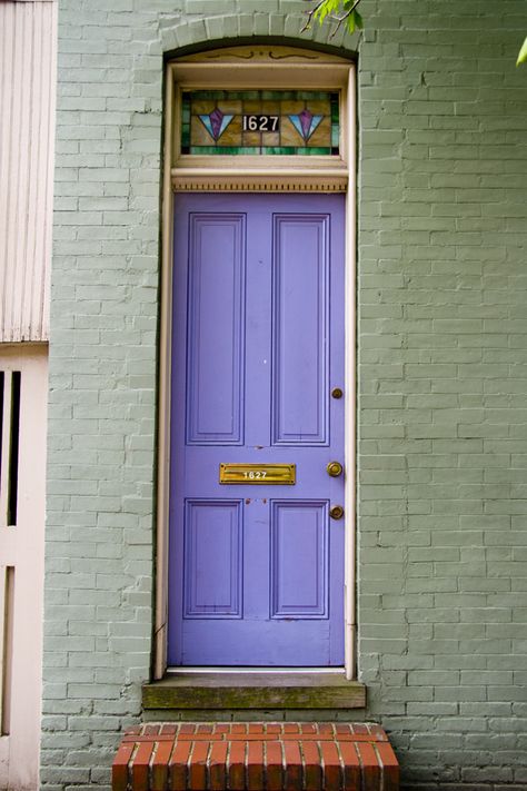 Lavender Door, Gates Ideas, Shades Of Lilac, Charm City, Purple Door, When One Door Closes, Gorgeous Doors, Exterior Wall Design, Cool Doors