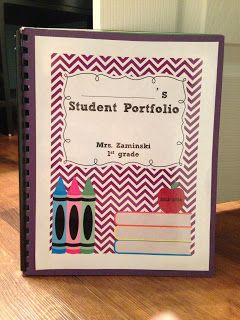 1st Grade Portfolio, 2nd Grade Portfolio Ideas, First Grade Portfolio, Portfolios For Students, Student Portfolio Ideas, School Portfolio Ideas, Portfolio Ideas For Students, Design For Portfolio In School, Student Writing Portfolio