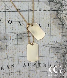 Gents military style tag pendant and chain crafted in solid 9ct gold. UK Hallmarked. Quick, secure delivery via Royal Mail. Gold Dog Tag, Military Jewelry, St Christopher Necklace, St Christopher Pendant, Crucifix Necklace, Dog Tag Pendant, Necklace Gift Box, Gold Pendants, St Christopher