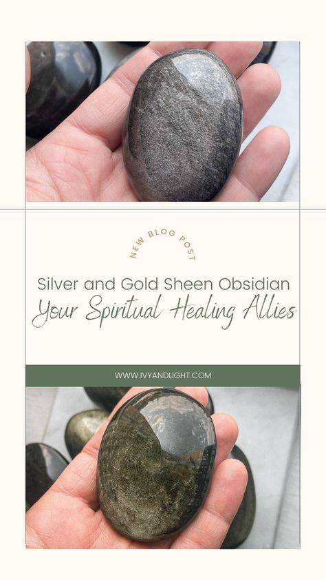 The Magic of Gold & Silver Sheen Obsidian: Your New Allies in Spiritual Healing Gold Obsidian Meaning, Golden Obsidian Crystal Meaning, Sheen Obsidian, Obsidian Meaning, Crystalline Structure, Crystal Healer, May Designs, Soul Healing, Grateful Heart