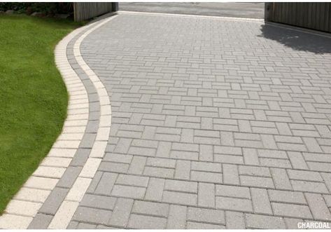 Block Paving Patterns, Exterior Pavers, Sidewalk Landscape, Modern Pavers, Dream Driveway, Activities For Kids Outdoor, Block Paving Patio, Drive Ways, Concrete Pavers Walkway