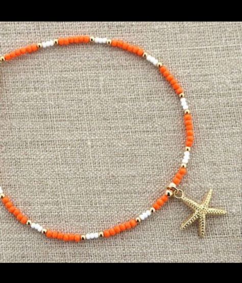 Orange Bead Bracelet Ideas, Summer Jewelry Diy, Sead Bead Necklace, Mens Beaded Necklaces, Surf Jewelry, Beaded Necklace Diy, Easy Diy Jewelry, Beads Bracelet Design, Handmade Jewelry Tutorials