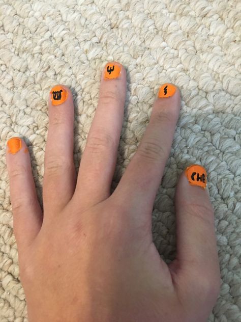 Percy Jackson Nails, Percy Jackson Camp Half Blood, Blood Nails, Half Blood, Camp Half Blood, Percy Jackson, Nail Inspo, Nail Polish, Nail Art