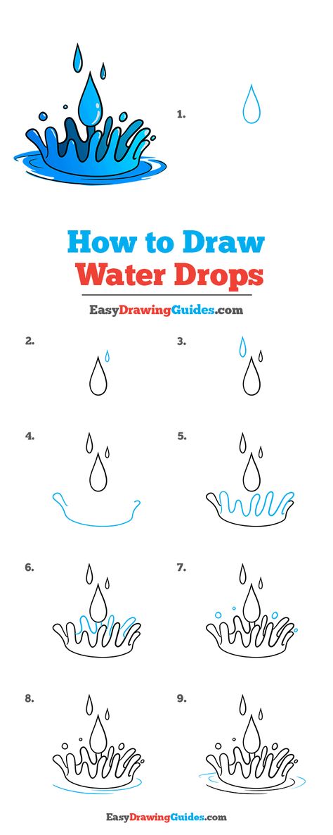 Raindrops Drawing Water Drops, Raindrop Tattoo Water Droplets, How To Draw Rain Drops, Rain Drops Tattoo, Rain Drops Drawing, Water Drawing Easy, Raindrop Drawing, Water Step By Step, Drop Drawing