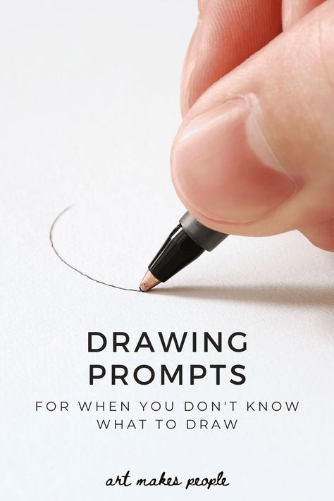 The Ultimate List of Drawing Prompts for Kids and Adults • Daily Sketch Prompts, Bored Art Drawings, Sketchbook Drawing Prompts, Learn To Draw For Adults, Drawing Ideas Prompts, Creative Drawing Prompts Art Journaling, Daily Sketches Ideas, Easy Drawing Practice, Art Journal Prompts For Beginners