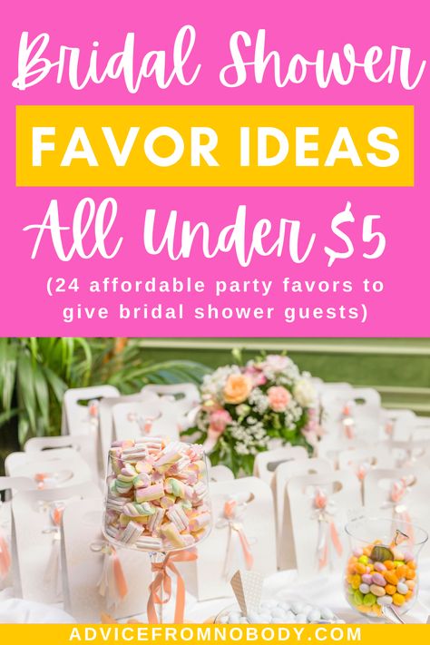 Party Favors are always a fun way to express your personality as a bride and send your guests home with a fun memento from your special day. While you can choose between buying and DIY-ing favors for your guests, you always want them to be unique, but also affordable. We have found the best bridal shower party favors for under $5 that all your guests will love. Bridal Shower Giveaways, Party Favors For Women, Affordable Party Favors, Unique Bridal Shower Favors, Bridal Shower Favors Diy, Shower Party Favors, Bridal Shower Party Favors, Unique Bridal Shower, Bridal Shower Diy