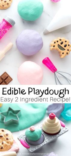 Edible Playdough Recipe, 2 Ingredient Playdough, Edible Play Dough Recipe, Make Playdough, Edible Playdough, Fun Activity For Kids, Edible Slime, Kitchen Science, Playdough Activities