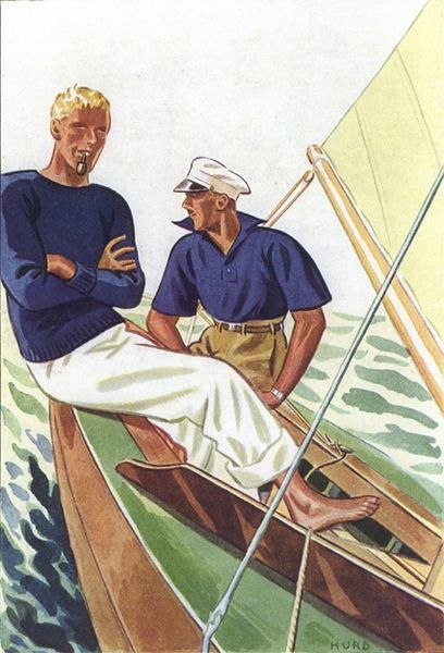 Summer 1930s, Summer Today – Put This On Zsazsa Bellagio, Mens Fashion Illustration, Fashion Illustration Vintage, Wood Boats, Vintage Mens Fashion, On A Boat, Nautical Fashion, Low Country, Old Style