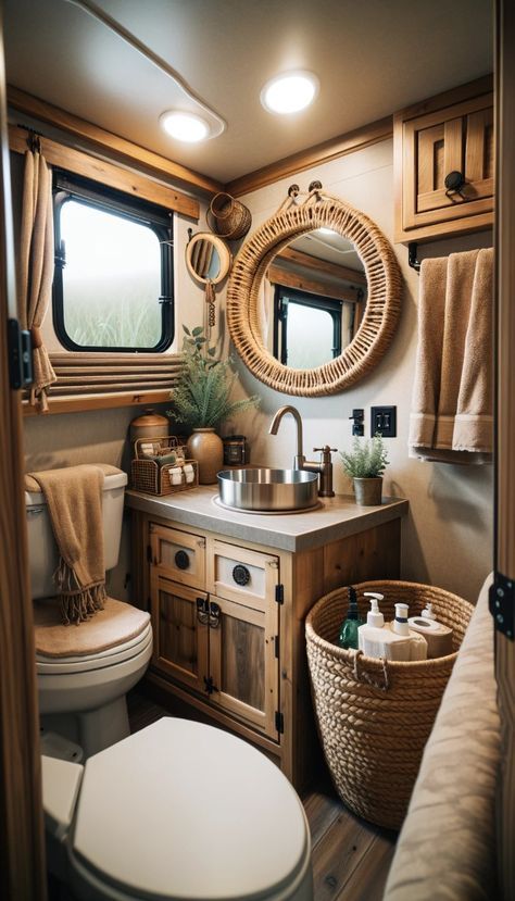 #small full bathroom #bathroom ideas modern #small full bathroom ideas #small powder bathroom ideas #small half bathroom ideas Small Rv Bathroom, Small Half Bathroom Ideas, Cozy Van, Rv Decorating Ideas Rv Interior, Small Powder Bathroom, Full Bathroom Ideas, Small Full Bathroom Ideas, Small Powder Bathroom Ideas, Rv Decorating Ideas