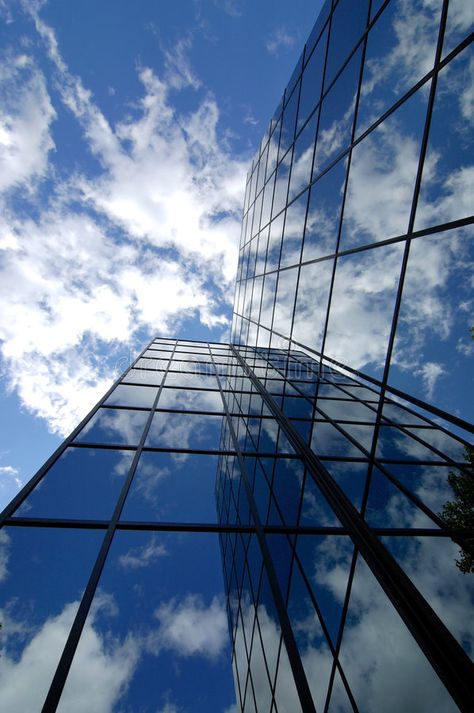 Office Building. With blue sky and clouds reflecting , #spon, #blue, #Building, #Office, #reflecting, #clouds #ad Building Office, Blue Sky Photography, Photo Bleu, Funny Love Pictures, Night Shadow, Building Aesthetic, Building Photography, Blue Building, Scenic Wallpaper