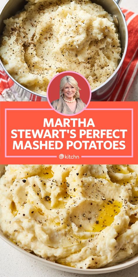 Post Image Mashed Potatoes Thanksgiving, Thanksgiving Food Sides, Perfect Mashed Potatoes, Homemade Mashed Potatoes, Best Mashed Potatoes, Martha Stewart Recipes, Best Thanksgiving Recipes, Thanksgiving Side Dish, Cheesy Mashed Potatoes