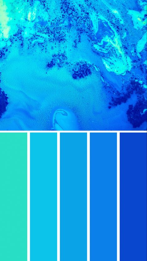 Tons bleus pour charte graphique Neon Blue Colour Palette, Neon Blue Palette, Neon Blue Color Palette, Water Character Design, Shark Fursona, Mermay 2024, Water Palette, Water Character, Blue Color Pallet