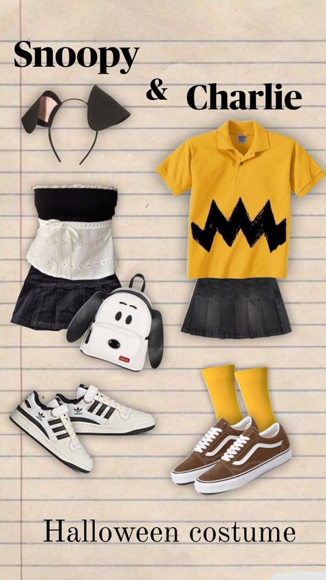 #snoopy #charliebrown #outfitinspo #halloween #fyp #fypshuffle Teenage Halloween Costumes, Halloween Costumes Ideas, Matching Halloween Costumes, Classy Halloween Costumes, Bff Halloween Costumes, Trio Halloween Costumes, Women Halloween Costume, Snoopy Halloween, Pretty Halloween Costumes