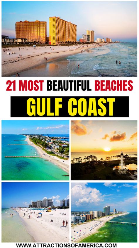 21 most beautiful beaches Gulf Coast. Mexico Beach Resorts, 50 States Travel, Biloxi Beach, Christmas Family Vacation, Gulf Coast Beaches, Anna Maria Island Florida, Gulf Shores Alabama, Beach Destinations, Anna Maria Island