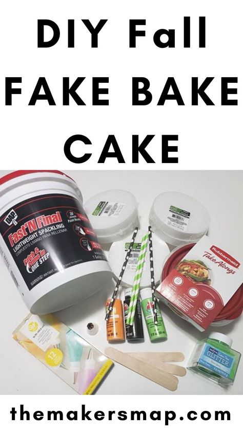 Faux Cakes Diy, Fake Bakes Diy, Fake Cake Ideas, Fake Cake Diy, Fake Bake Diy, Bake Ideas, Styrofoam Plates, Bake Cake, Budget Crafts