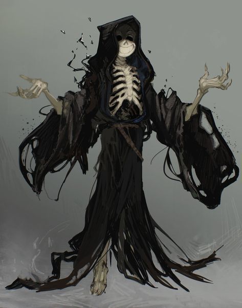 Reaper Sans Fanart, Reapertale Sans, Horror Artwork Illustrations, Reaper Sans, Sans E Frisk, Creature Artwork, Undertale Drawings, D&d Dungeons And Dragons, Undertale Art