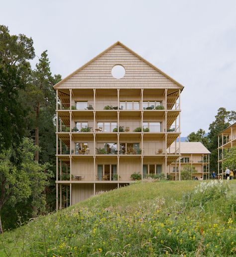 Apartment Block, Architecture Today, Base Building, Sou Fujimoto, Affordable Apartments, Wood Roof, Wooden Buildings, Timber Structure, Apartment Architecture