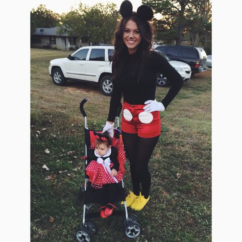 Minnie Mouse Mom And Daughter, Mom And Daughter Matching Halloween Costumes, Momma And Me Halloween Costumes, Mommy And Me Matching Halloween Costumes, Mommy Daughter Halloween, Mommy And Daughter Costumes, Family Halloween Costumes 2 Daughters, Minnie Mouse Family Costume, Mommy And Baby Girl Halloween Costumes