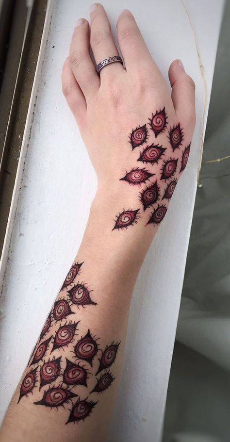 Doodles On Hands Aesthetic, Hand Tattoos Reference, Eyes On Arms Art, Hand Doodles Sharpie Aesthetic, Corrupted Hands Art, Eyes On Arm Tattoo, Eye Tattoos On Hand, Cool Things To Draw On Your Hand With Sharpie, Things To Draw On Your Arm Tattoo Ideas