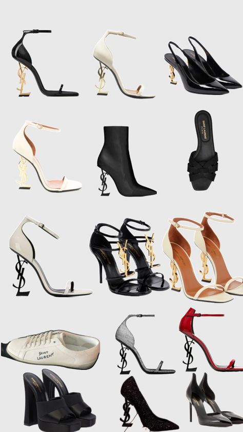 Nike Heels, Luxury Heels, Pretty Shoes Sneakers, Fashion Shoes Heels, Cute Shoes Heels, Shoes Heels Classy, Ysl Heels, Ysl Shoes, Stunning Shoes