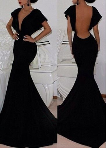 Black Mermaid Prom Dress, Velvet Prom Dress, Mermaid Evening Gown, Short Sleeve Maxi Dresses, Neckline Dress, Maxi Dress Evening, Black Prom Dresses, Looks Chic, Mermaid Dress