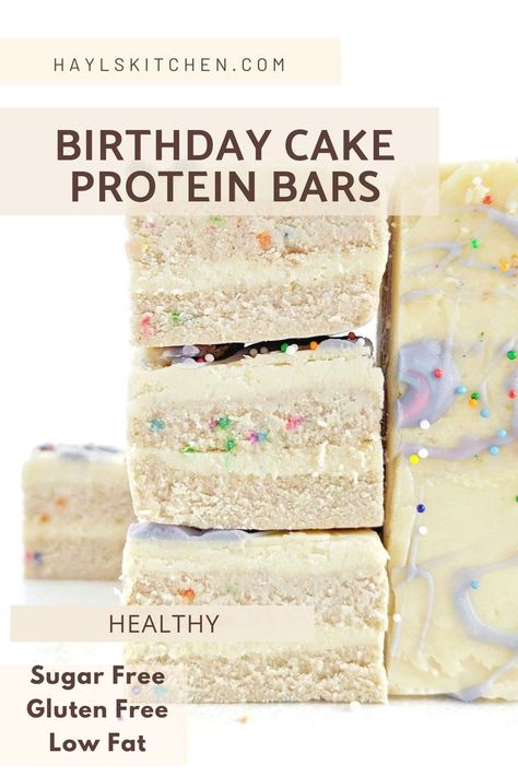 Low Calorie Protein Bars, Birthday Cake Protein Bars, Birthday Cake Protein, Healthy Protein Bars, Low Fat Protein, Low Calorie Protein, Protein Baking, Vegan Protein Bars, Protein Bars Homemade