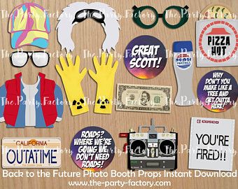 Bttf Party, Back To The Future Party, Its A Girl Banner, Photobooth Pictures, Future Photos, Booth Props, Superhero Birthday, Work Party, Photo Booth Props