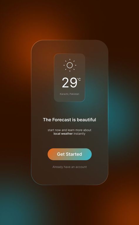 #css #figma #productdesign #web #html #userexperiencedesign #webdeveloper #landingpage #app #webdevelopment #uxigers #uxresearch #mobiledesign #mobileapp #uxuidesign #appdesigner #uiuxsupply #creative #uidesignpatterns #graphicdesigner #webdesigners #digitaldesign #uxd #illustration #inspiration #branding #interfacedesign #interactiondesign #mobile #websitedesigner Weather App Ui, Glass Morphism, Bottles Decoration Wedding, Ux Design Trends, Social Media Posters, Advertising Techniques, Weather App, Ui Ux Designer, Creative Web Design