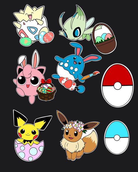 Easter Pokemon stickers #basketstuffers #eastergift #fungift #pokemon #stickershop #etsy #easter Pokemon Easter, Pokemon Stickers, Animal Jam, Easter Svg, Shop Ideas, Sticker Shop, Easter Gift, Happy Easter, Nail Inspo