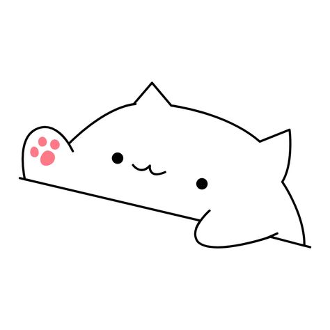 Cat Design Art, Mini Cats, Meme Cats, Cute Easy Animal Drawings, Bongo Cat, Cute Small Drawings, Cute Easy Doodles, Posca Art, Cat Doodle