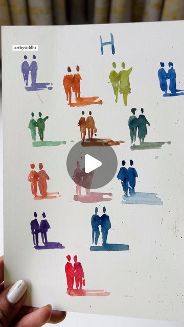 Painting Figures People, Watercolor People Simple Tutorial, Watercolour People Simple, Watercolor People Illustration, Watercolor Figures People, How To Watercolor People, Watercolor People Simple, Watercolour Figures, Sketchbook Exercises